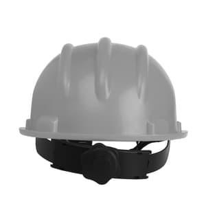 Karam ISI Marked Shelmet Ratchet Type Safety Helmet With Plastic Cradle (Grey), PN521
