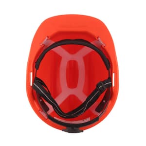 Karam ISI Marked Shelmet Ratchet Type Safety Helmet With Plastic Cradle (Orange), PN521
