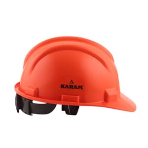 Karam ISI Marked Shelmet Ratchet Type Safety Helmet With Plastic Cradle (Orange), PN521