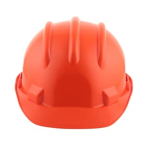Karam ISI Marked Shelmet Ratchet Type Safety Helmet With Plastic Cradle (Orange), PN521