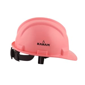 Karam ISI Marked Shelmet Ratchet Type Safety Helmet With Plastic Cradle (Pink), PN521