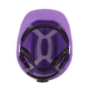 Karam ISI Marked Shelmet Ratchet Type Safety Helmet With Plastic Cradle (Violet), PN521