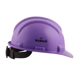 Karam ISI Marked Shelmet Ratchet Type Safety Helmet With Plastic Cradle (Violet), PN521