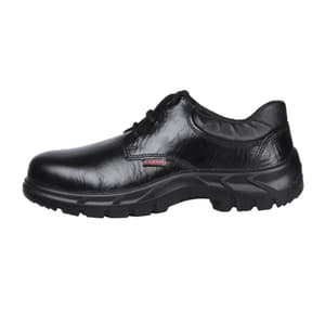 Karam Workmen's Deluxe Leather Safety Shoe - Steel Toe (Black), FS05BL
