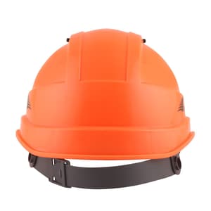 Karam ISI Marked Shelblast Safety Helmet With Plastic Cradle Peak & Nape Type Adjustment (Fluorescent Orange), PN541
