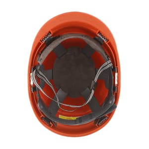 Karam ISI Marked Shelblast Safety Helmet With Plastic Cradle Peak & Nape Type Adjustment (Fluorescent Orange), PN541