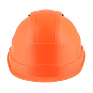 Karam ISI Marked Shelblast Safety Helmet With Plastic Cradle Peak & Nape Type Adjustment (Fluorescent Orange), PN541