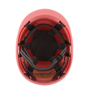 Karam ISI Marked Shelblast Safety Helmet With Plastic Cradle Peak & Nape Type Adjustment (Pink), PN541