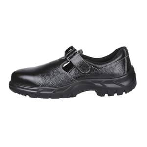 Karam Women's Grain Leather Safety Shoe - Steel Toe (Black), FS101BL