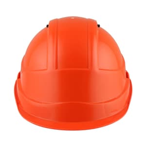 Karam ISI Marked Shelblast Safety Helmet With Plastic Cradle Peak & Ratchet Type Adjustment (Chrome Orange), PN542