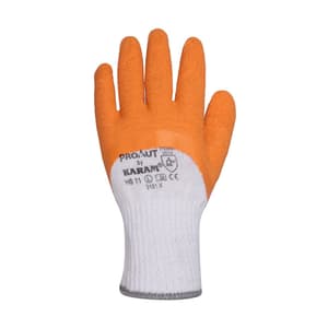 Karam Orange Supported Hand Gloves (Small) - Pack Of 12, HS11
