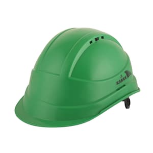 Karam ISI Marked Shelblast Safety Helmet With Plastic Cradle Peak & Ratchet Type Adjustment (Hyd Green), PN542