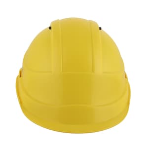 Karam ISI Marked Shelblast Safety Helmet With Plastic Cradle Peak & Ratchet Type Adjustment (Lemon Yellow), PN542