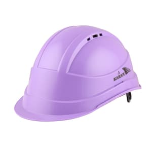 Karam ISI Marked Shelblast Safety Helmet With Plastic Cradle Peak & Ratchet Type Adjustment (UT Violet), PN542