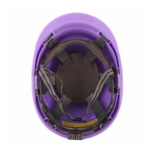 Karam ISI Marked Shelblast Safety Helmet With Plastic Cradle Peak & Ratchet Type Adjustment (UT Violet), PN542