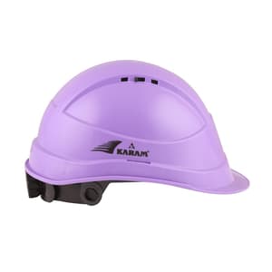 Karam ISI Marked Shelblast Safety Helmet With Plastic Cradle Peak & Ratchet Type Adjustment (UT Violet), PN542