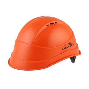 Karam ISI Marked Shelblast Safety Helmet Without Peak (Chrome Orange), PN545