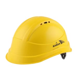 Karam ISI Marked Shelblast Safety Helmet Without Peak (Lemon Yellow), PN545