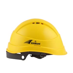 Karam ISI Marked Shelblast Safety Helmet Without Peak (Lemon Yellow), PN545