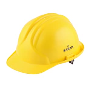 Karam ISI Marked Sheltek Safety Helmet With Ratchet Type Adjustment (Yellow), PN581