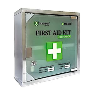 Medic Responder First Aid Kit For 100 Person (Stainless Steel Cabinet)