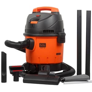 Black+Decker 15-Litre, 1400 Watt, 16 KPa High Suction Wet & Dry Vacuum Cleaner & Blower with HEPA Filter & Reusable Dustbag (Red/Grey), WDBD15-IN