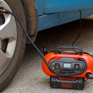 Black+Decker 160PSI AC/DC Multipurpose Cordless Tyre Inflator with Digital Guage, BDCINF18N-QS