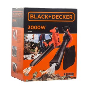 Black+Decker Variable Speed 3000-Watt Powerful Blower & Suction Vacuum Cleaner with Shredder and 40L bag for Home & Outdoor (Red), GW3030-GB