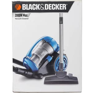Black+Decker 2000-Watt, 21 Kpa High Suction, 1.8L dustbowl Bagless Cyclonic Vacuum Cleaner with 6 stage Filteration & HEPA Filter (Blue), VM2825-B5