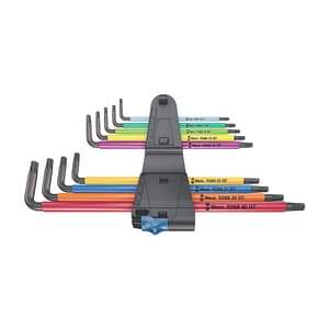 Wera 967 / 9 Pcs TX Multicolour HF 1 L-key Set with Holding Function, 05024179001