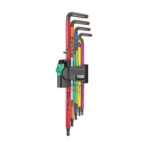 Wera 967 / 9 Pcs TX XL Multicolour 1 L-key Set For TORX® Screws long, 05024480001