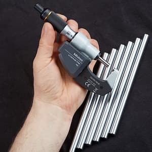Mitutoyo 0 - 25 mm Digital Micrometer Without Data Output (Metric / Inch IP65 Coolant-Proof), 293-340-30