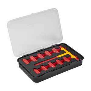 Hogert 11 Pcs Insulated Sockets Set with T-handle Wrench, HT1E102