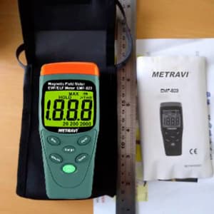 Metravi 3-1/2 Digit / 1999 Magnetic Field EMF ELF Meter, EMF-823
