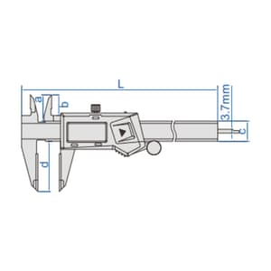 Insize 150 mm / 6 inch Digital Caliper with Ceramic Tipped Jaws (Data Interface), 1193-150