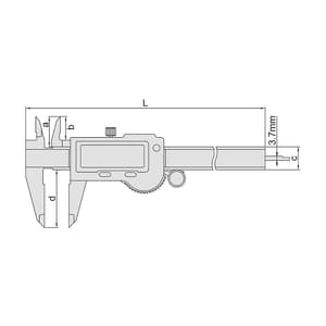 Insize-Plus 300 mm / 12 inch Waterproof Digital Caliper without Depth Bar, 1195-300