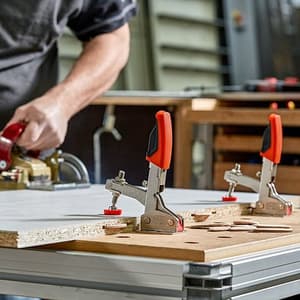 Bessey 35 mm Vertical Toggle Clamp with Open Arm & Horizontal Base Plate, STC-VH20