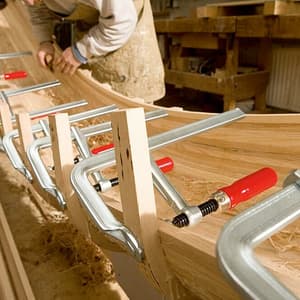 Bessey 200 mm All-Steel Screw Clamp with Tried & Tested Wooden Handle, GZ20