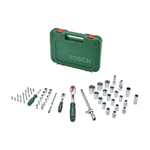 Bosch 57 Pcs 1/4 & 1/2 inch Sq. Drive Socket Set, 1 600 A02 Z9G