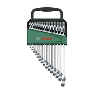 Bosch 15 Pcs Combination Wrench Set, 1 600 A02 Z9E