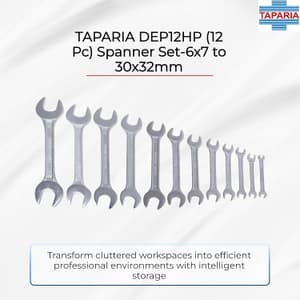 Taparia 12 Pcs Double Ended Open Jaw Spanners Set (Hanger Packing), DEP12HP