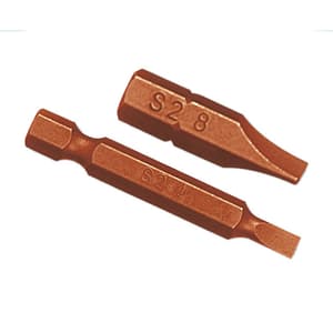 Taparia 25 mm (Length) x 5 mm (Blade Dia.) Flat Head Screw Driver Bits (Pack of 50 Pcs), SBF 255