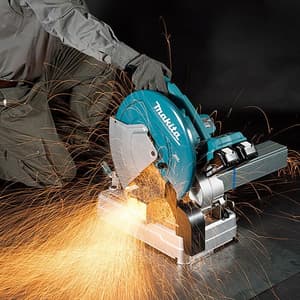 Makita 18V X 2 (36V) LXT BL 355 mm Cordless Portable Cut-off Saw with Rapid Charger & 2 Pcs 5.0 Ah Batteries, DLW140PT2