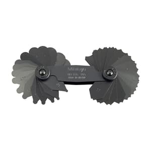 Mitutoyo 1 - 7 mm Radius Gauge Set (34 Pairs of Leaves), 186-105