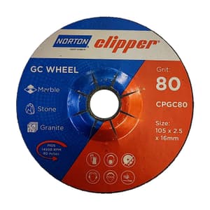 Norton Clipper 105 x 2.5 x 16 mm / 46 Grit GC Polishing Wheel (Pack of 40 Pcs), CPGC46