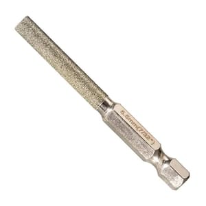 Makita 1/4 inch Hex Shank 5.5 mm Dia Round File Bit for filing saw chains (7/32 inch), D-73782