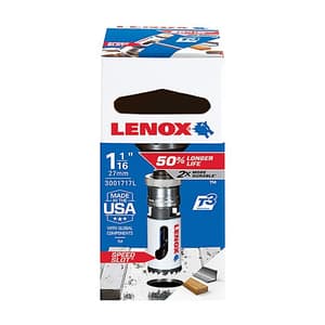 Lenox 27 mm / 1-1/16 inch Bi-Metal Speed Slot Hole Saw With T3 Technology, 3001717L