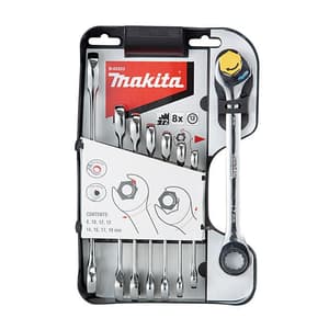 Makita 8 Pcs Double Ratchet Combination Wrench Set, B-65523