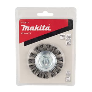 Makita 75 mm Dia. Straight Shank Knotted Wire End Brush, D-73813