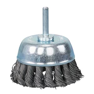 Makita 75 mm Dia. Straight Shank Cup Brush With Knotted Wire, D-73807